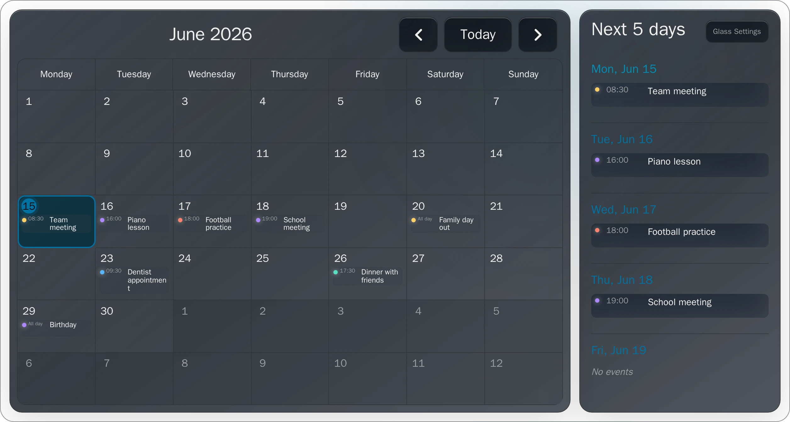 Google Calendar & Agenda - Full Screen