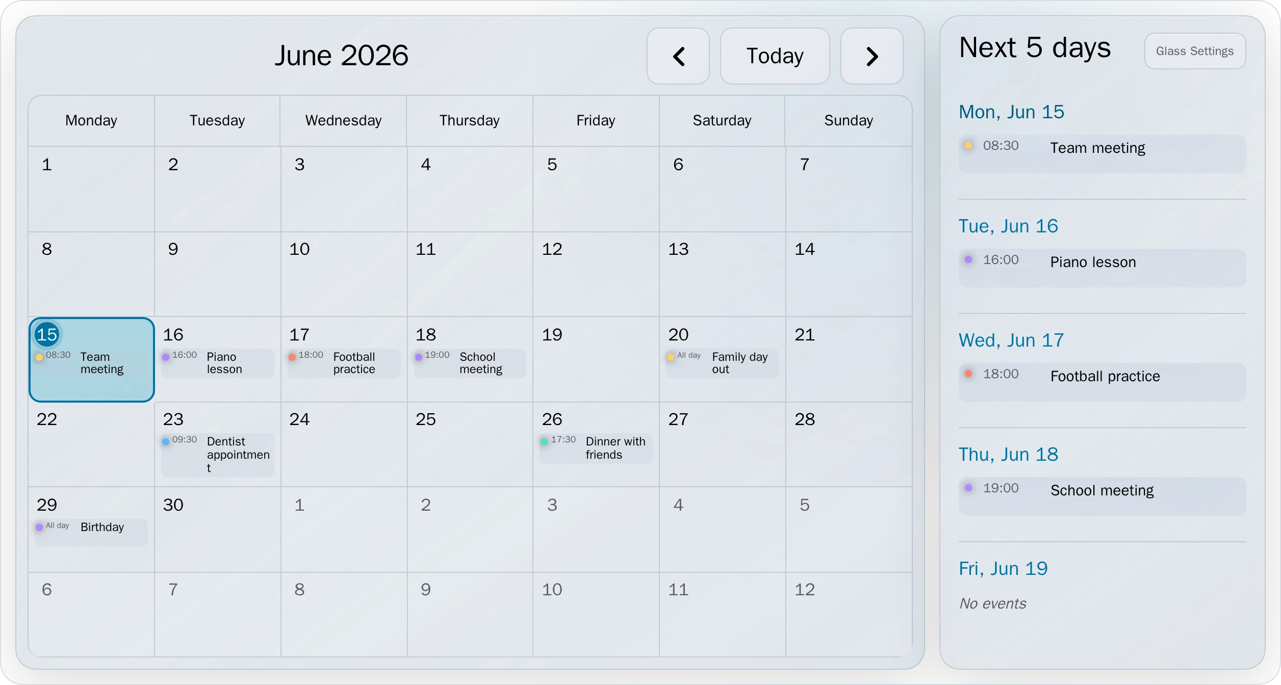 Google Calendar & Agenda - Full Screen