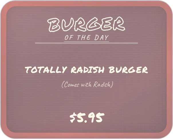 Bobs Burger — Burger