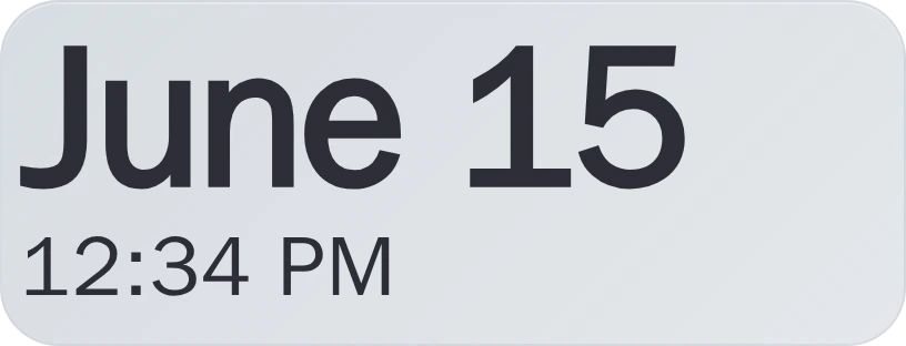 Date & Time — Date