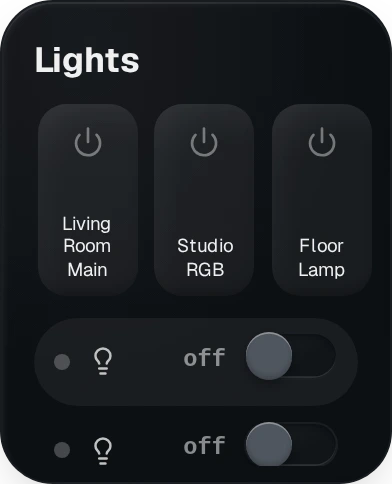 Lights by Room