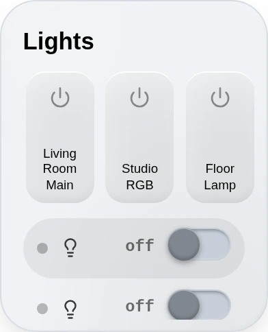 Lights by Room