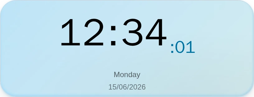 Clock, Digital, large