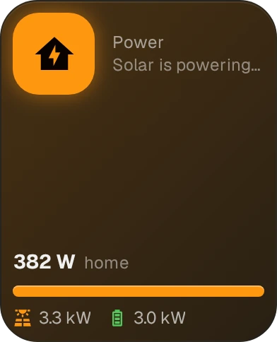 Energy Flow — Solar and battery