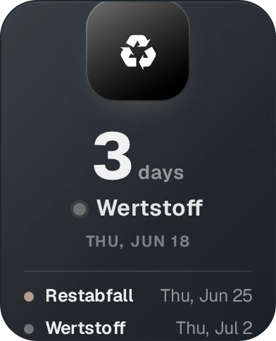 Waste Scheduler — Portrait